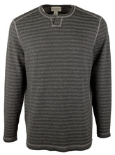 Tommy Bahama Men's San Salvator Reversible Long Sleeve Pullover Shirt Coal Medium